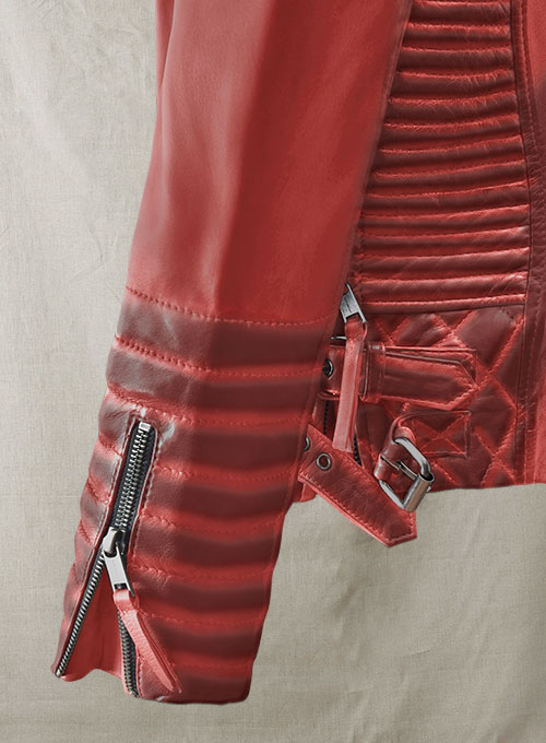 (image for) Charlotte Burnt Red Leather Jacket - Click Image to Close