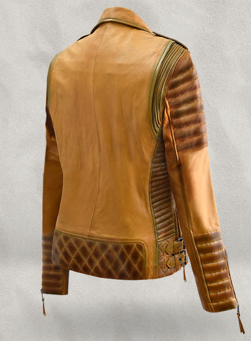 (image for) Charlotte Burnt Mustard Leather Jacket - Click Image to Close