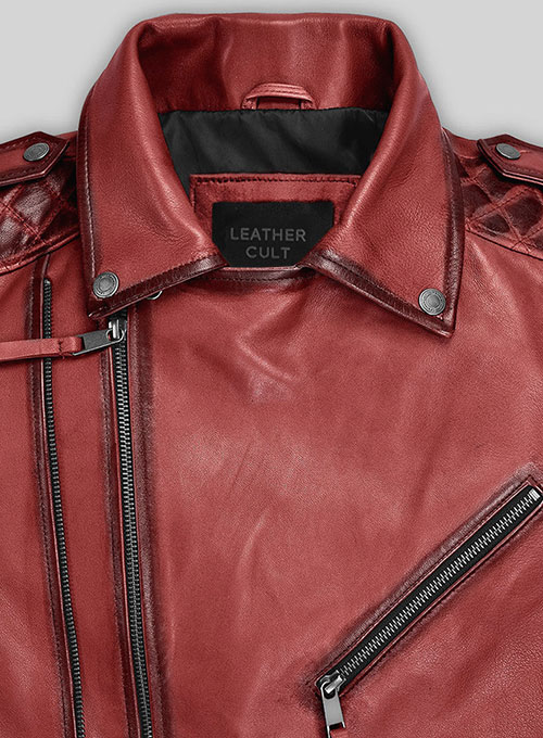 (image for) Charles Burnt Red Leather Jacket