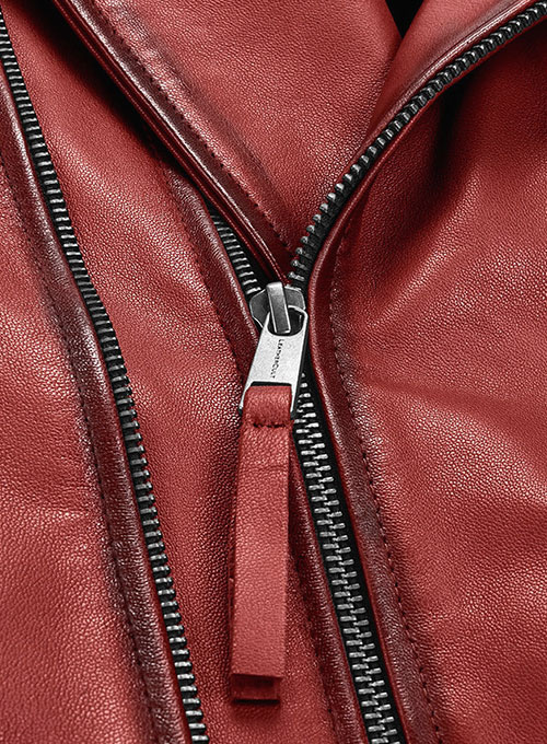 (image for) Charles Burnt Red Leather Jacket