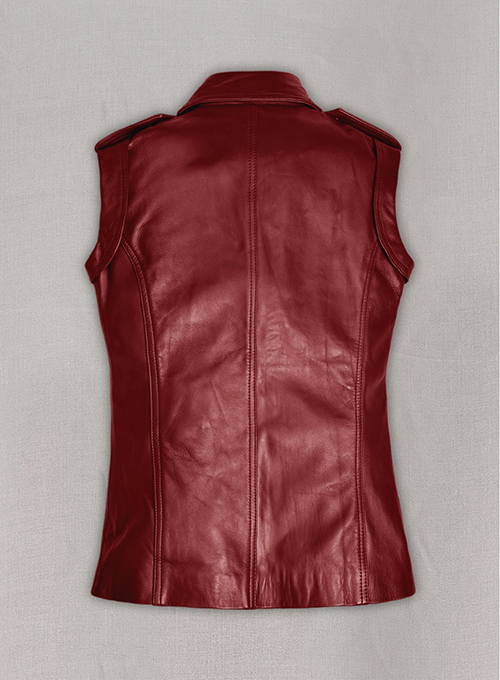 (image for) Cherry Red Leather Jacket #292 - Click Image to Close