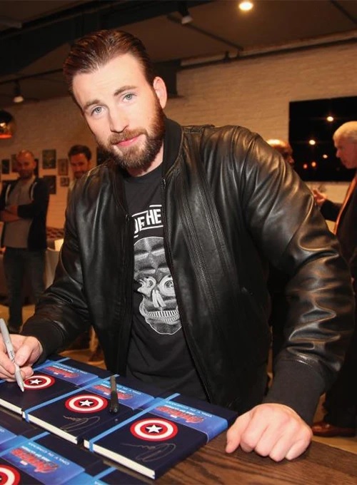 (image for) Chris Evans Leather Jacket - Click Image to Close