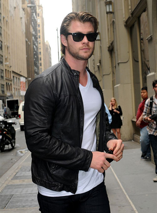 (image for) Chris Hemsworth Leather Jacket #1 - Click Image to Close