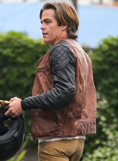 Chris Pine Leather Jacket - Click Image to Close