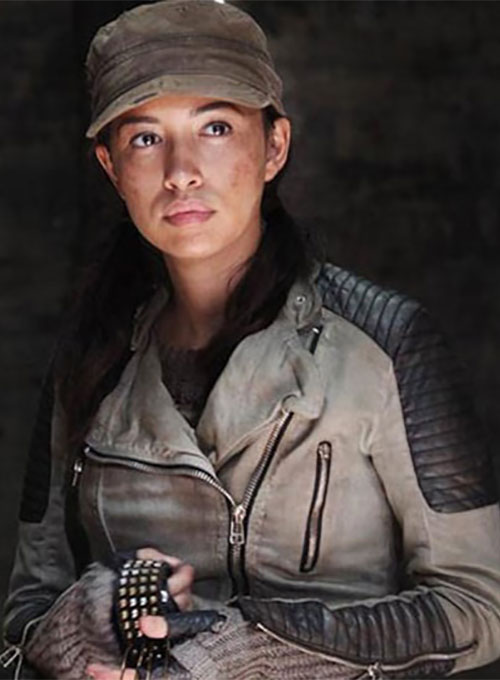 (image for) Christian Serratos The Walking Dead Leather Jacket - Click Image to Close