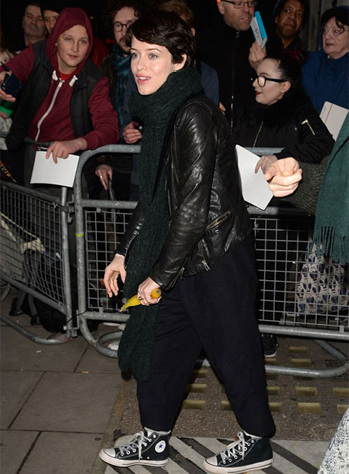 (image for) Claire Foy Leather Jacket - Click Image to Close