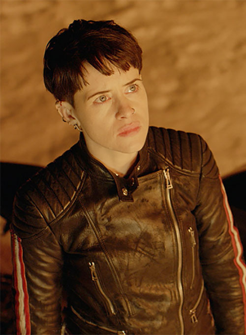 (image for) Claire Foy The Girl in the Spider's Web Leather Jacket #2 - Click Image to Close