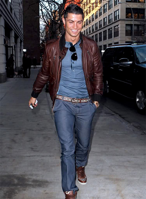 (image for) Cristiano Ronaldo Leather Jacket #2 - Click Image to Close