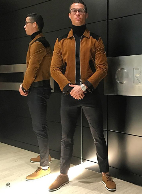 (image for) Cristiano Ronaldo Leather Jacket #1 - Click Image to Close