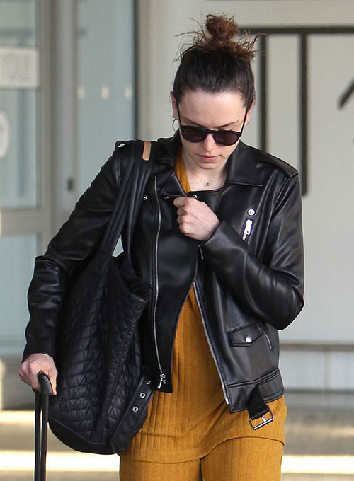 Daisy Ridley Leather Jacket #2 - Click Image to Close