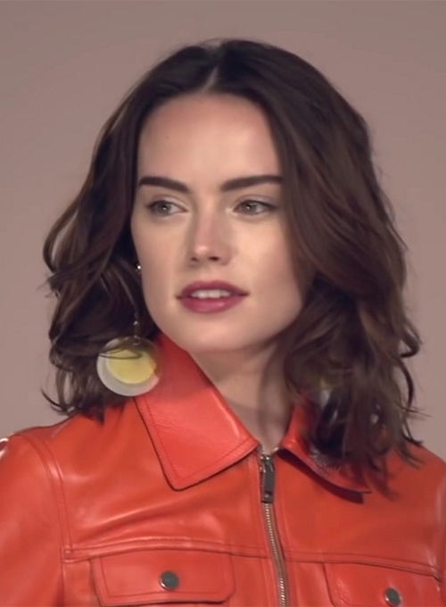(image for) Daisy Ridley Leather Jacket - Click Image to Close