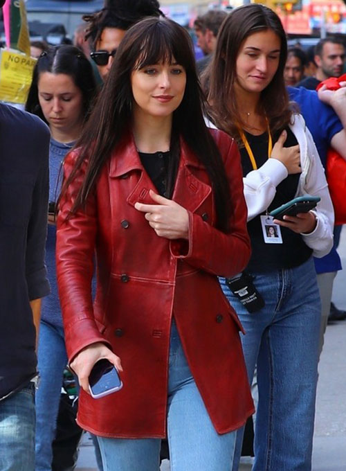 (image for) Dakota Johnson Madame Web Leather Trench Coat - Click Image to Close