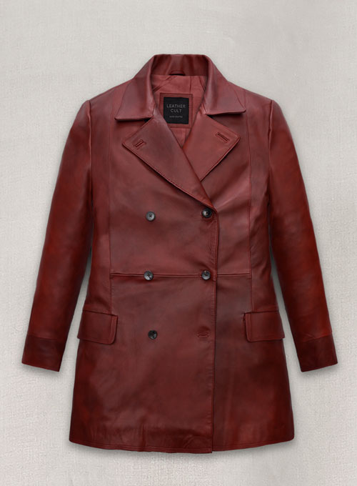 (image for) Dakota Johnson Madame Web Leather Trench Coat - Click Image to Close