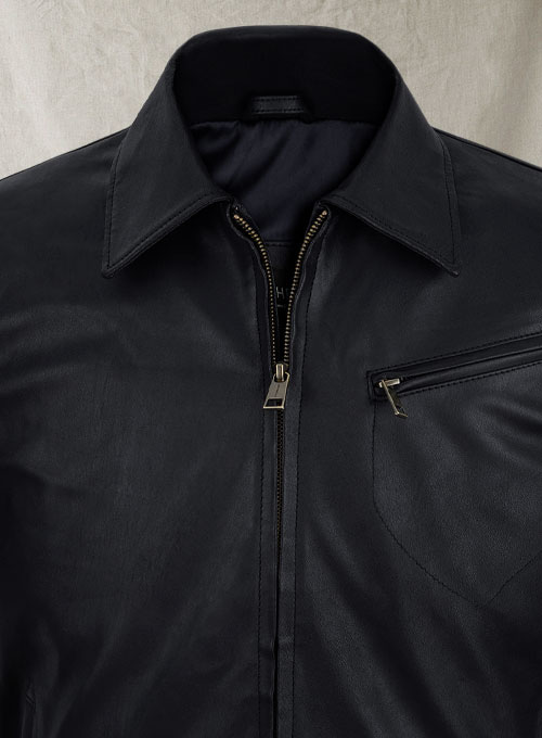 (image for) Dark Blue Stretch Tom Cruise Premier Leather Jacket