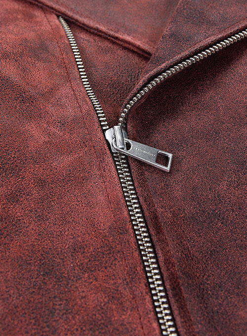 (image for) Dark Vintage Red Lewis Hamilton Leather Jacket