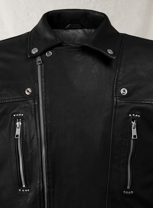(image for) Dauntless Black Biker Leather Jacket - Click Image to Close