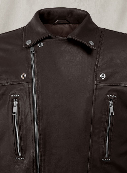 (image for) Dauntless Brown Biker Leather Jacket - Click Image to Close