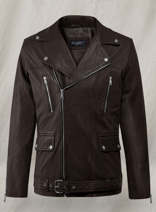 (image for) Dauntless Brown Biker Leather Jacket - Click Image to Close