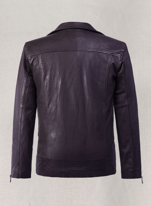 (image for) Dauntless Purple Biker Leather Jacket - Click Image to Close