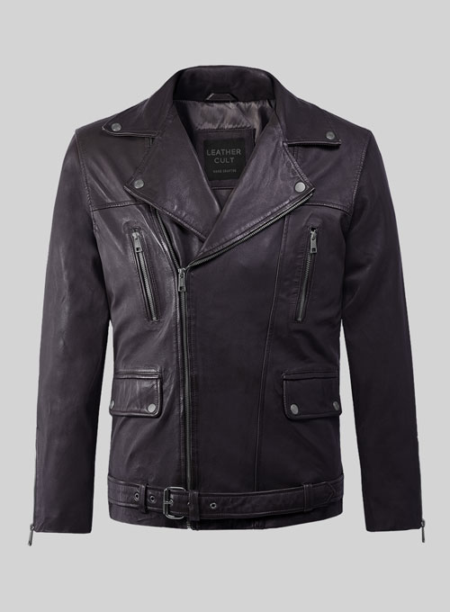 (image for) Dauntless Purple Biker Leather Jacket - Click Image to Close