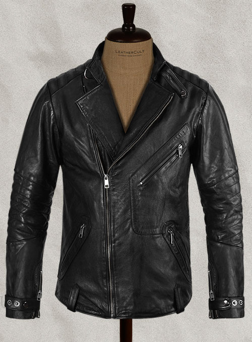 (image for) Thick Goat Black Washed & Wax David Leather Jacket - Click Image to Close