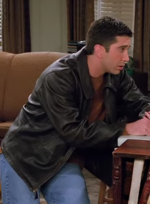 (image for) David Schwimmer Friends Season 2 Leather Jacket - Click Image to Close
