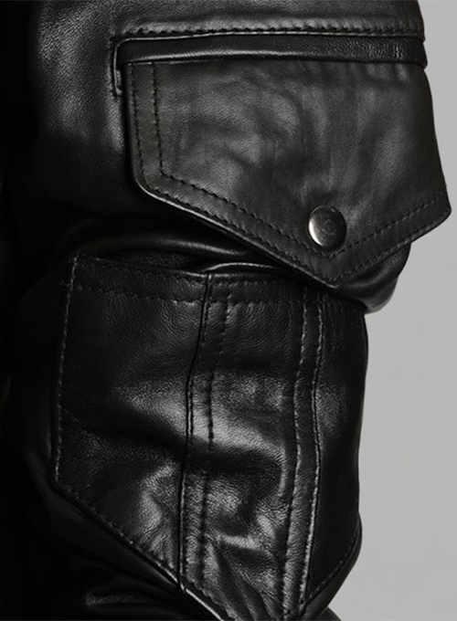 (image for) Demon Hooded Leather Jacket - Click Image to Close