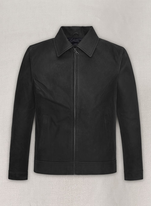(image for) Distressed Black Jason Bateman Leather Jacket - Click Image to Close