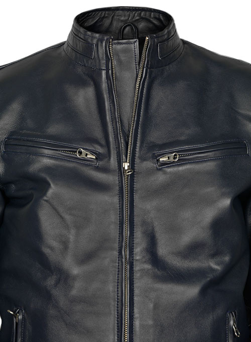 (image for) Dark Blue Vin Diesel Fast And Furious 6 Leather Jacket - Click Image to Close