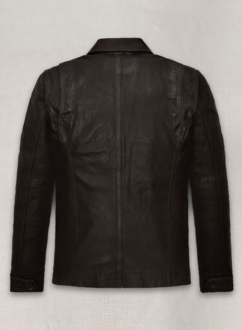 (image for) Dark Brown Jensen Ross Ackles Supernatural Season 7 Leather Jacket - Click Image to Close