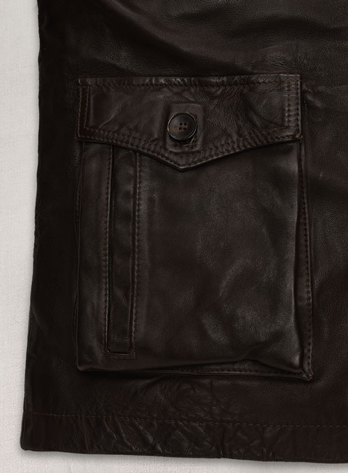 (image for) Dark Brown Jensen Ross Ackles Supernatural Season 7 Leather Jacket - Click Image to Close