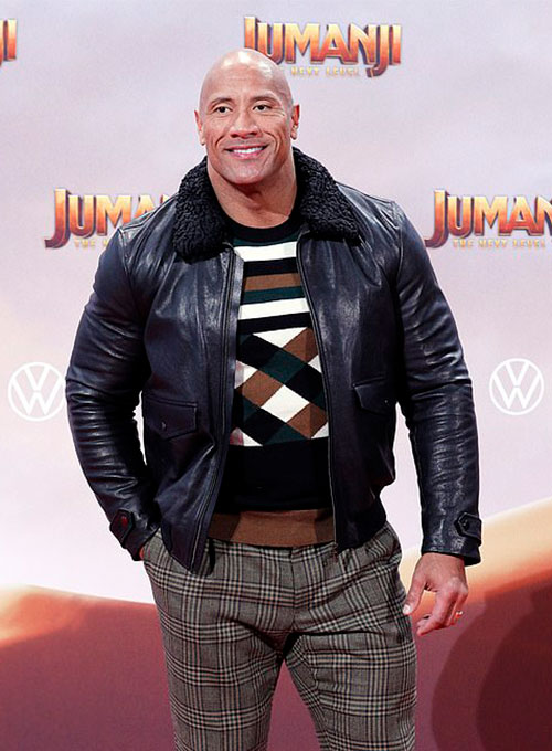 (image for) Dwayne Johnson Leather Jacket #2