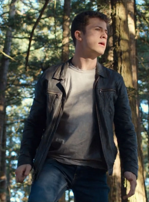 (image for) Dylan Minnette 13 Reasons Why Leather Jacket - Click Image to Close