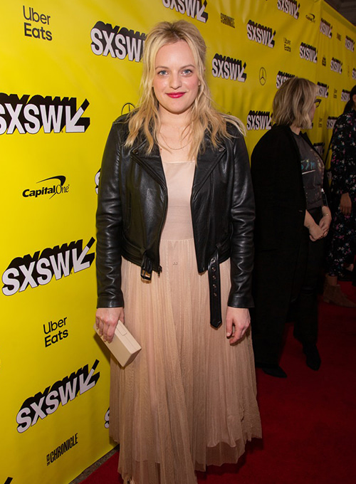 (image for) Elisabeth Moss Leather Jacket - Click Image to Close