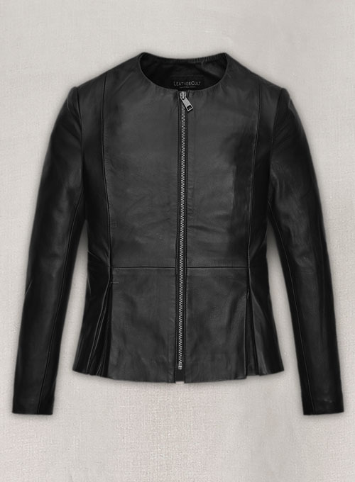(image for) Elizabeth Gillies Dynasty Leather Jacket - Click Image to Close