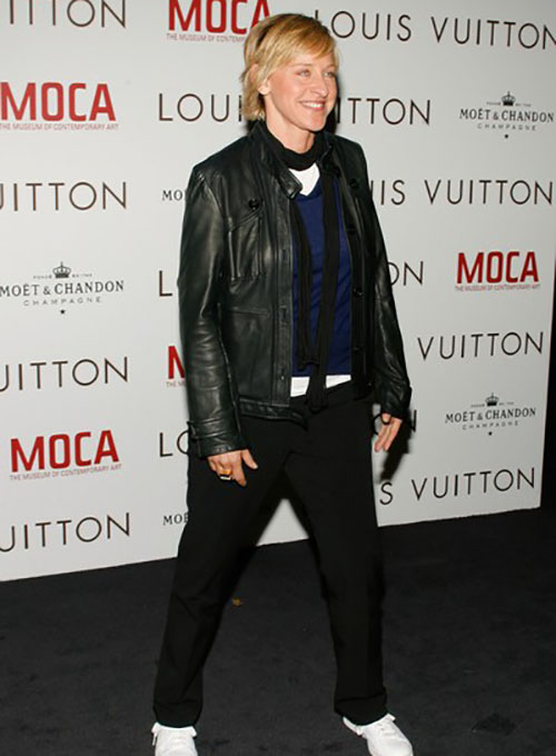 (image for) Ellen Degeneres Leather Jacket - Click Image to Close