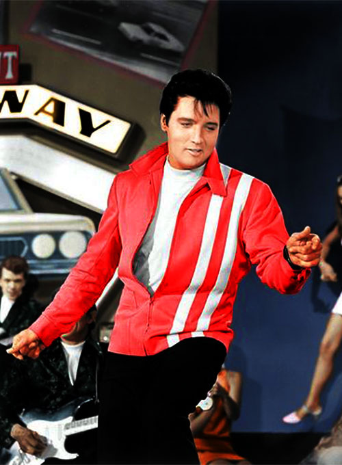 (image for) Elvis Presley Speedway Red Leather Jacket - Click Image to Close
