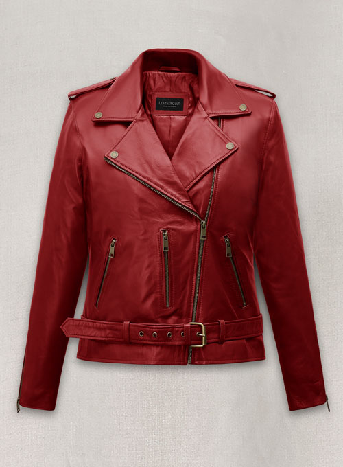 (image for) Emilia Clarke Last Christmas Leather Jacket - Click Image to Close
