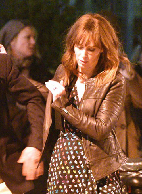 (image for) Emily Blunt The Girl On The Train Leather Jacket - Click Image to Close