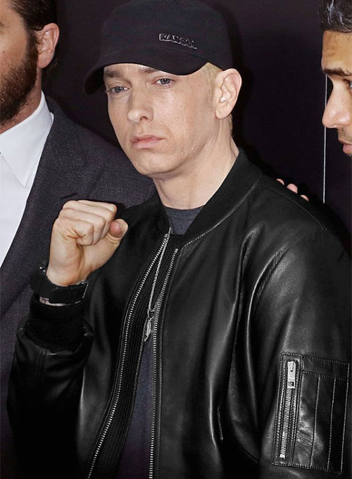 (image for) Eminem Red Carpet Leather Jacket - Click Image to Close