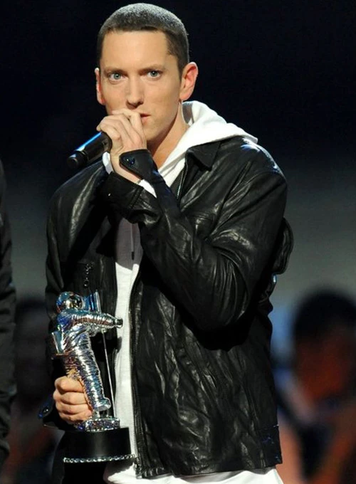 (image for) Eminem MTV Video Music Awards Leather Jacket - Click Image to Close