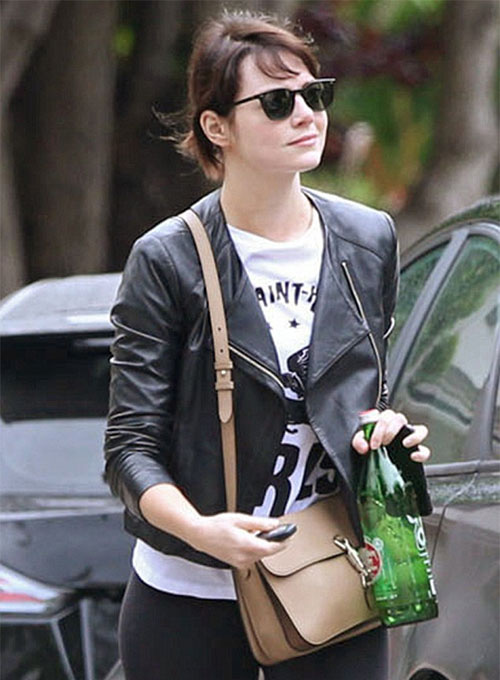 (image for) Emma Stone Leather Jacket