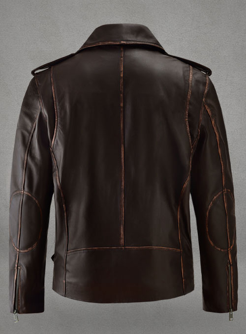 (image for) Enforcer Dark Brown Biker Leather Jacket
