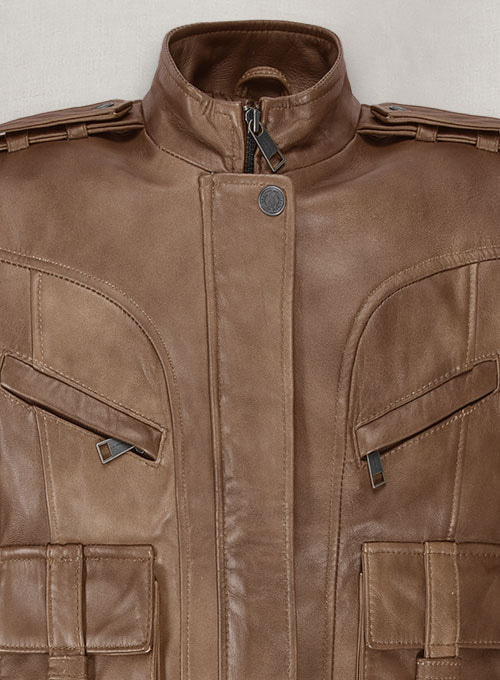 (image for) Espanol Timber Brown Leather Jacket #517 - Click Image to Close