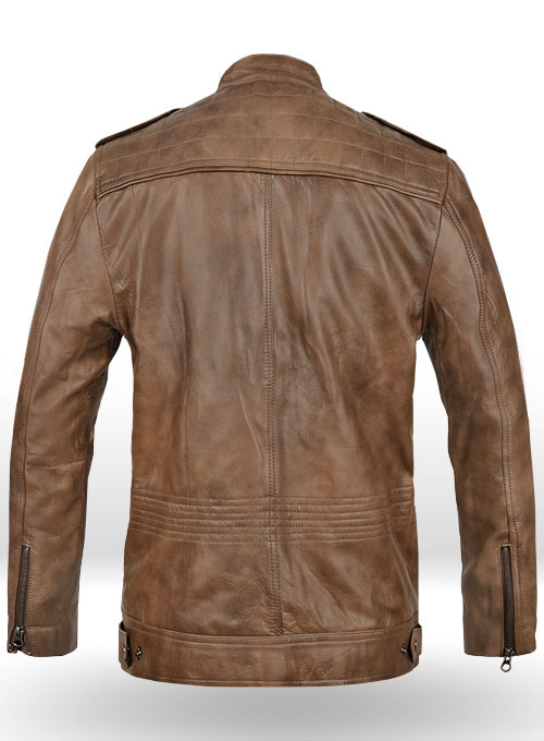 (image for) Espanol Timber Brown Brewer Leather Jacket - Click Image to Close