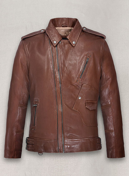 (image for) Falcon Tan Rider Leather Jacket - Click Image to Close