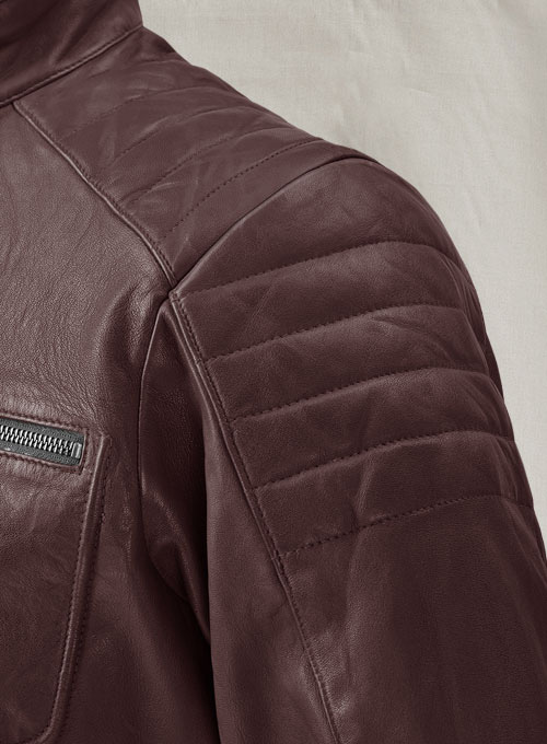 Firefly Moto Burgundy Biker Leather Jacket - Click Image to Close