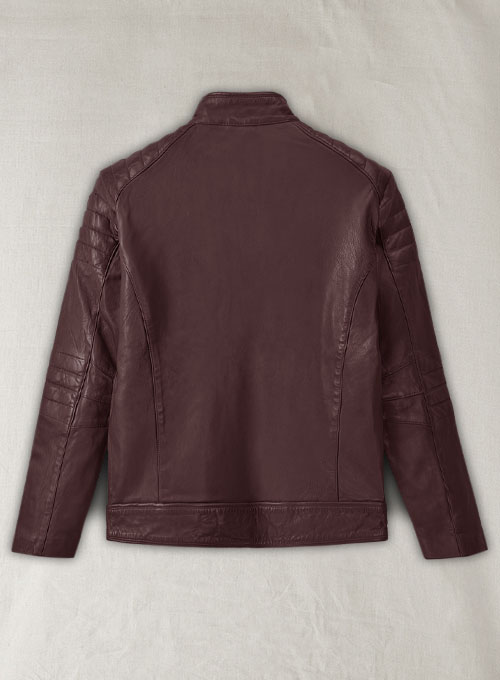 (image for) Firefly Moto Burgundy Biker Leather Jacket - Click Image to Close