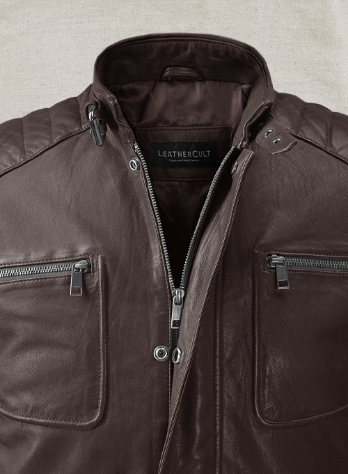 Firefly Moto Brown Biker Leather Jacket - Click Image to Close