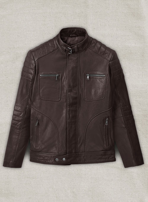 (image for) Firefly Moto Brown Biker Leather Jacket - Click Image to Close